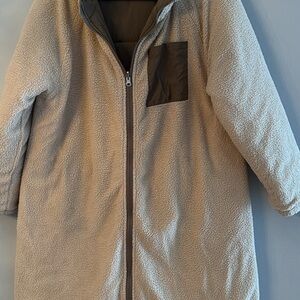 Olive green PrettyGarden reversible coat.2 colors,- green or beige . M